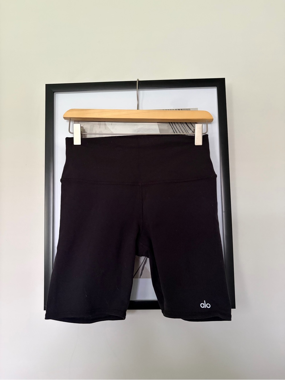 Alo High-Rise Bike Shorts in Black - Picture 2 of 4